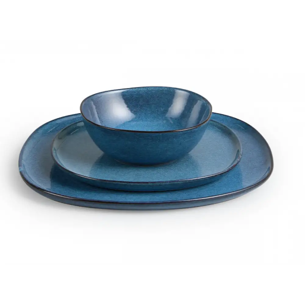 Σετ πιάτων Lott 18 τεμαχίων - Ανοιχτό Μπλε 8720604887266 Lifa-Living
