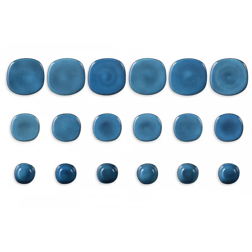 Σετ πιάτων Lott 18 τεμαχίων - Ανοιχτό Μπλε 8720604887266 Lifa-Living