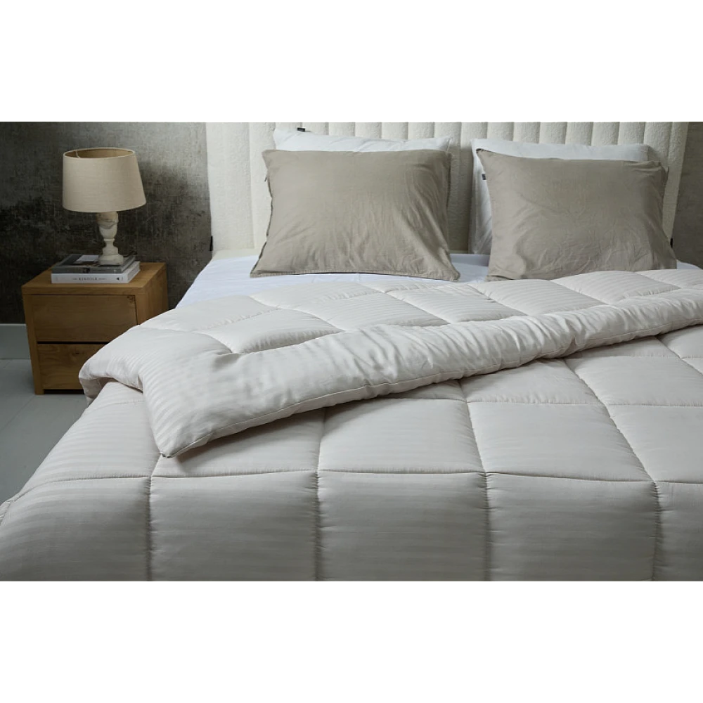Μονό Πάπλωμα 140 x 200 cm Ριγέ - Κρεμ 8720604888584 SleepMed