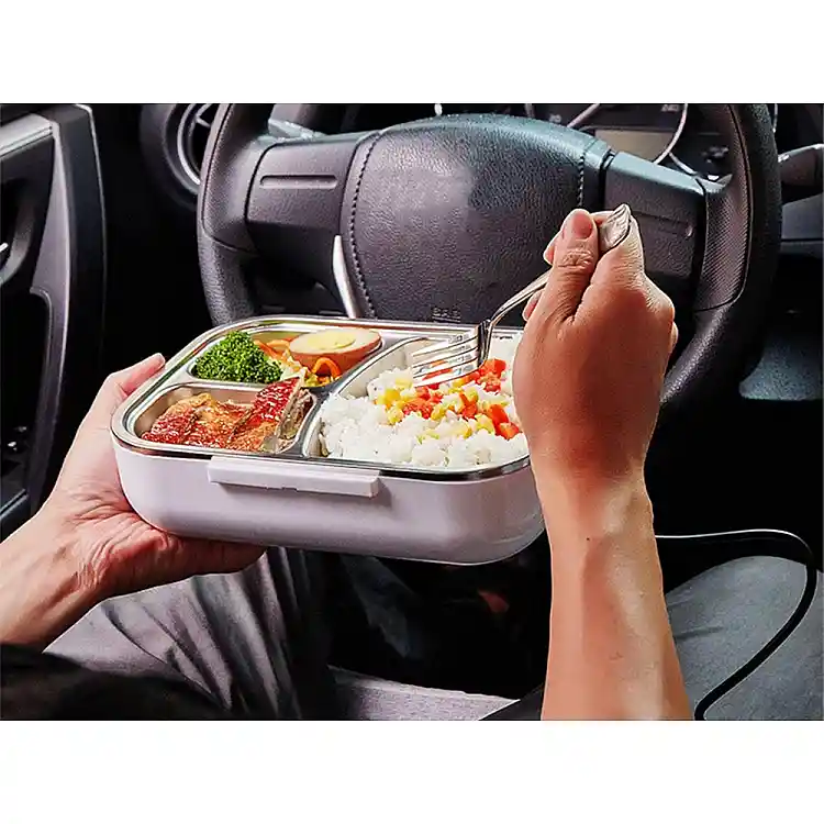 Ηλεκτρικό Lunchbox - Θερμαινόμενο Φαγητοδοχείο 40W 25.5 x 19 x 12 cm Λευκό&Γκρι 5907451366981 Verk Group