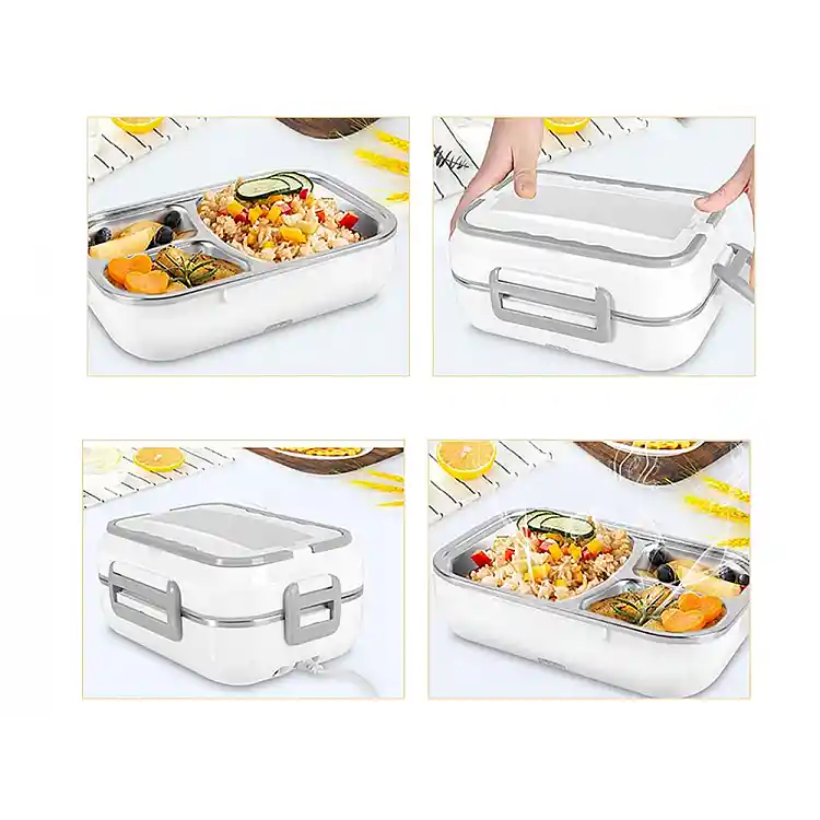 Ηλεκτρικό Lunchbox - Θερμαινόμενο Φαγητοδοχείο 40W 25.5 x 19 x 12 cm Λευκό&Γκρι 5907451366981 Verk Group