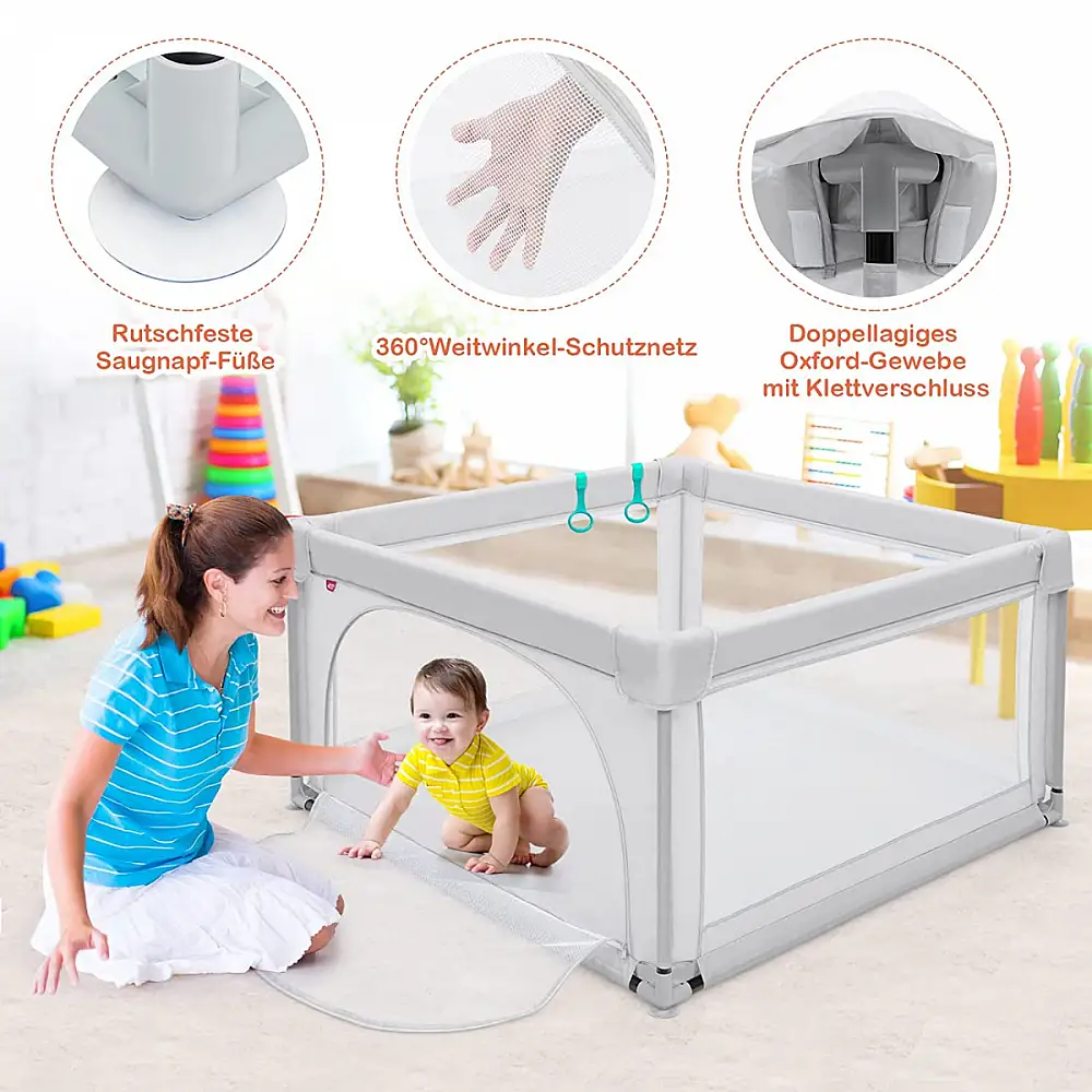 Costway  Παιδικό Πάρκο Παιχνιδιού με Αντιολισθητική Βάση και 50 Πολύχρωμες Μπάλες UY10036GR