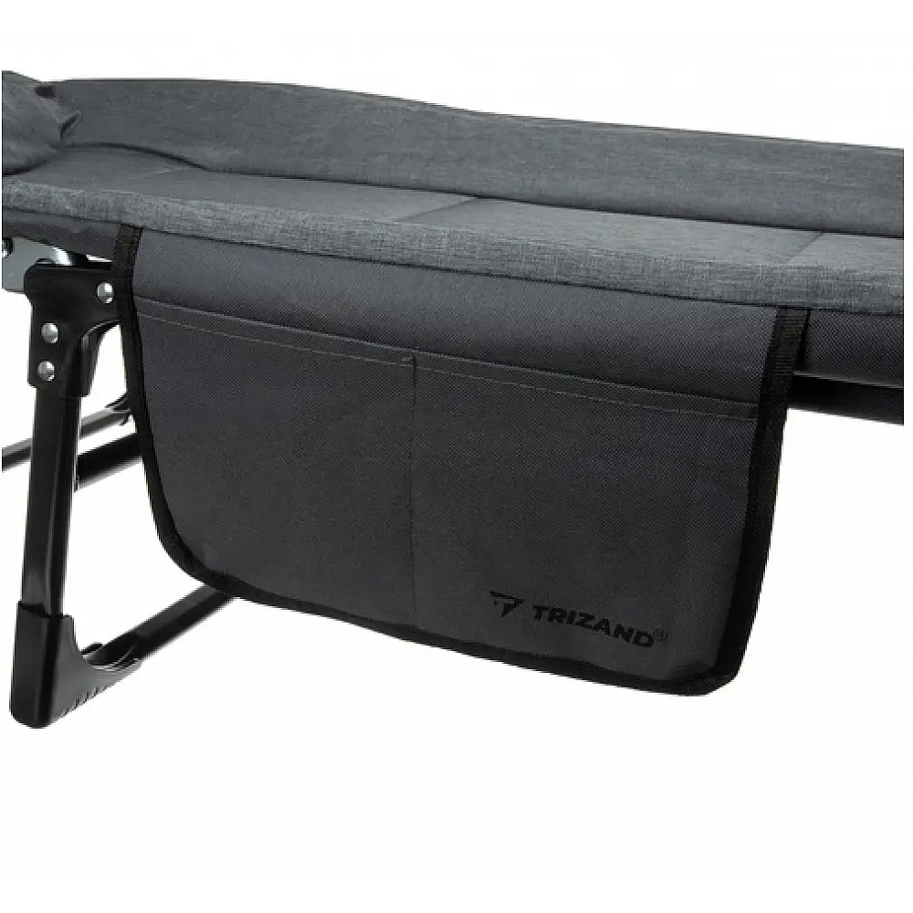 Πτυσσόμενο Κρεβάτι Camping με Στρώμα 200 x 65 x 30 cm Γκρι 25380 Trizand