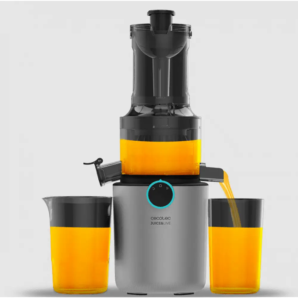 Αποχυμωτής Αργής Συμπίεσης Juice&Live 1500 Slim 200W με Στόμιο 82mm & Αντίστροφη Λειτουργία Ασημί CEC-101572 Cecotec
