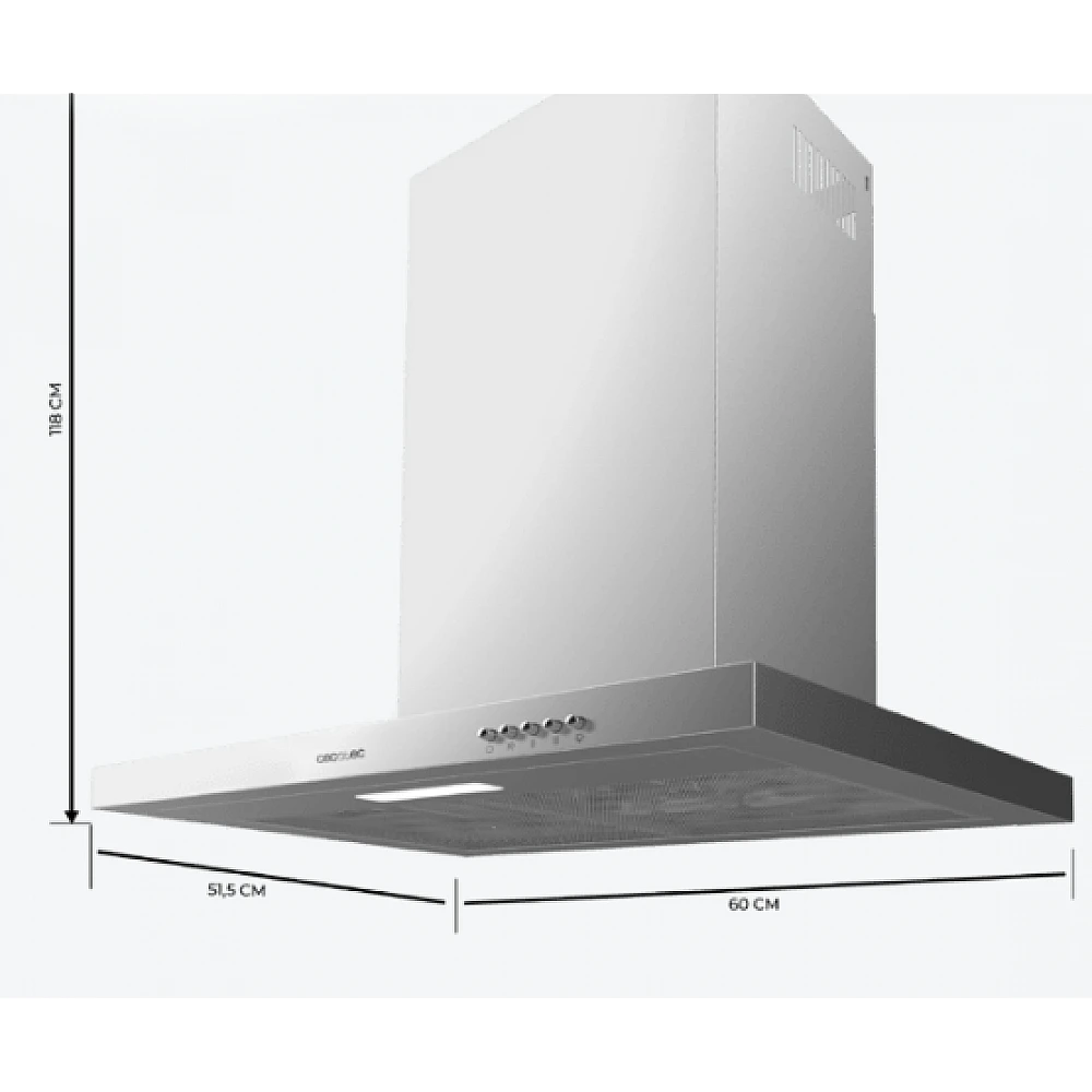 Απορροφητήρας Bolero Flux TM 603500 Inox B – 60 cm, 350 m³/h, Ενεργειακή Κλάση A CEC-02876 Cecotec Απορροφητήρας Bolero Flux TM 603500 Inox B – 60 cm, 350 m³/h, Ενεργειακή Κλάση A CEC-02876 Cecotec