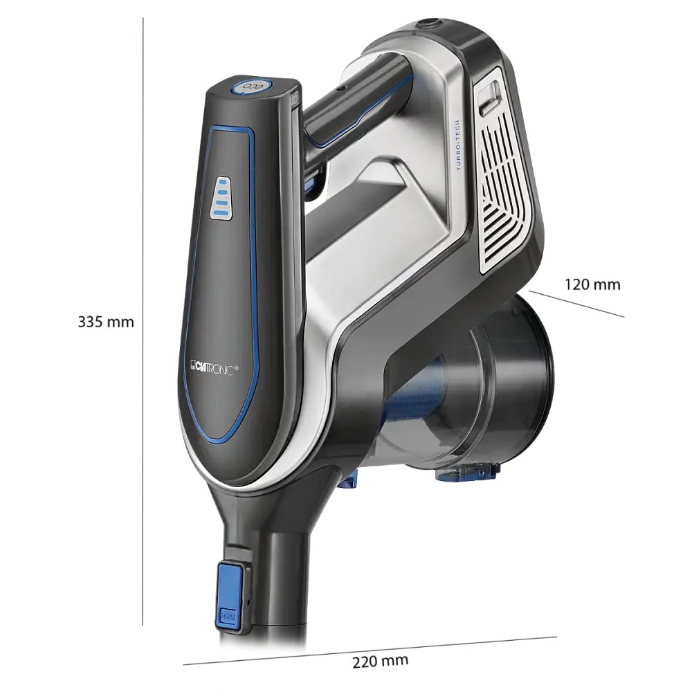 Ασύρματη Ηλεκτρική Σκούπα Δαπέδου & Χειρός 2 σε 1 με Μπαταρία 18,5V Li-Ion – Ανθρακί/Μπλε BS1312A Clatronic