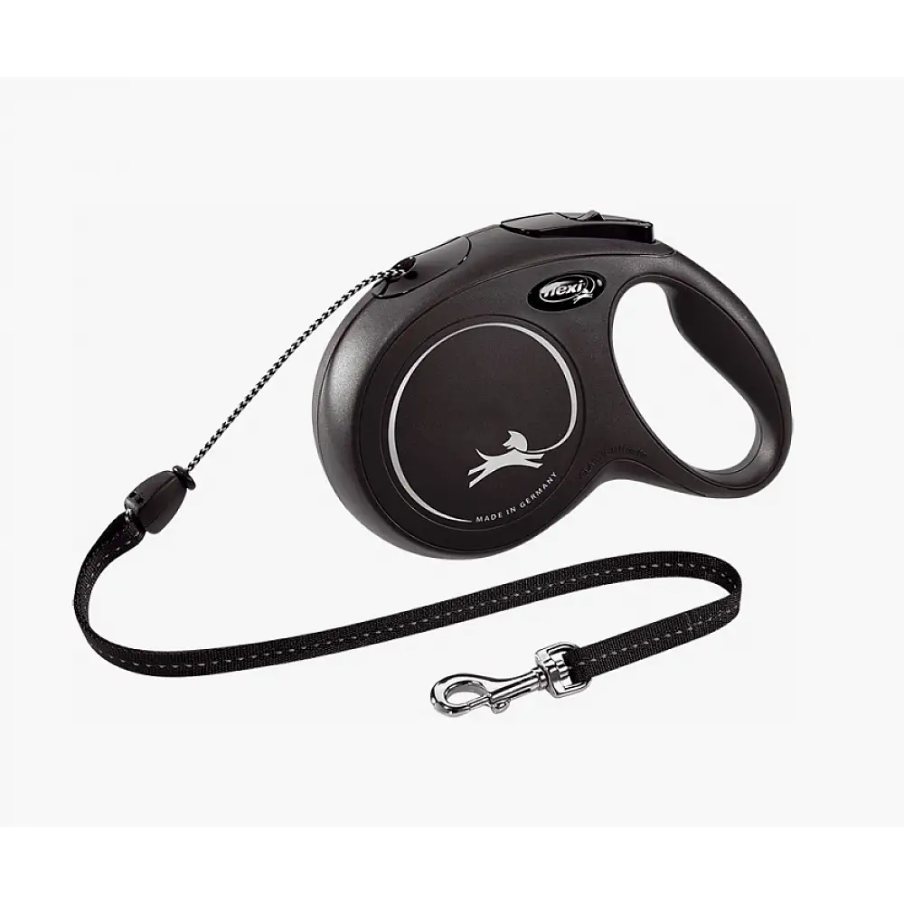 Πτυσσόμενο Λουρί/Οδηγός Σκύλου Ιμάντας Classic M 8m έως 20kg Μαύρο 4000498022825 Flexi