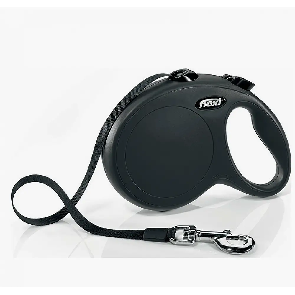 Πτυσσόμενο Λουρί/Οδηγός Σκύλου Flexi New Classic L 8m εως 50kg Μαύρο 4000498023020 Flexi