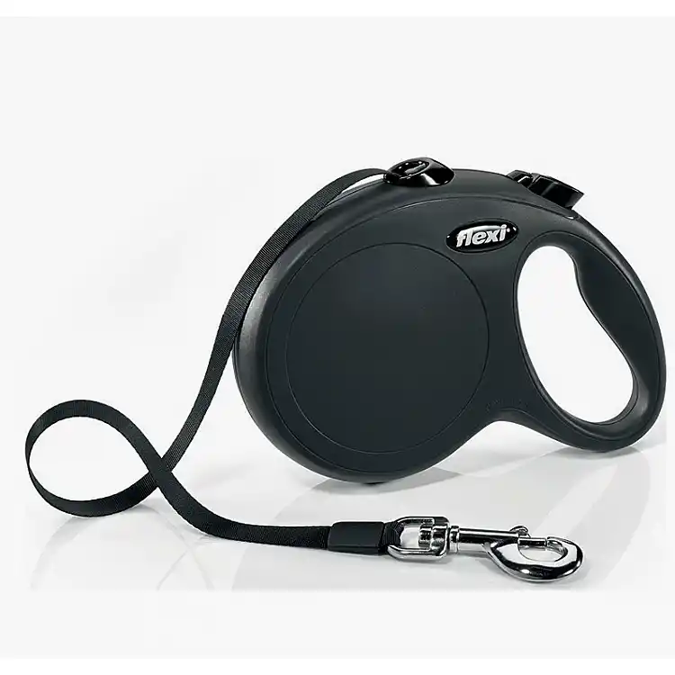 Πτυσσόμενο Λουρί/Οδηγός Σκύλου Flexi New Classic L 8m εως 50kg Μαύρο 4000498023020 Flexi