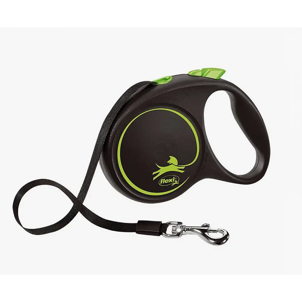 Πτυσσόμενο Λουρί/Οδηγός Σκύλου Ιμάντας 5m έως 25kg Μ Μαύρο 4000498034026 Flexi
