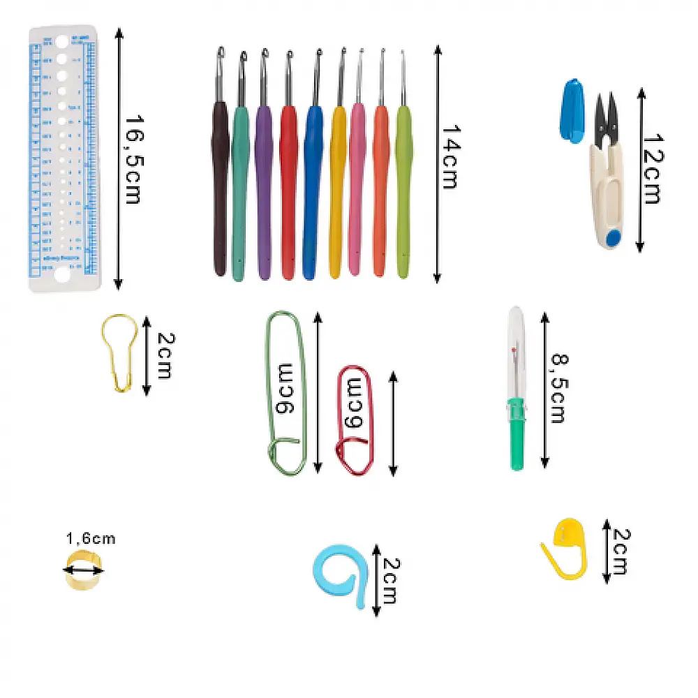 Maaleo Σετ Αρχαρίων Πλεξίματος με Βελονάκι 113 Τεμαχίων με XXL Τσάντα Μεταφοράς και Αξεσουάρ 25407