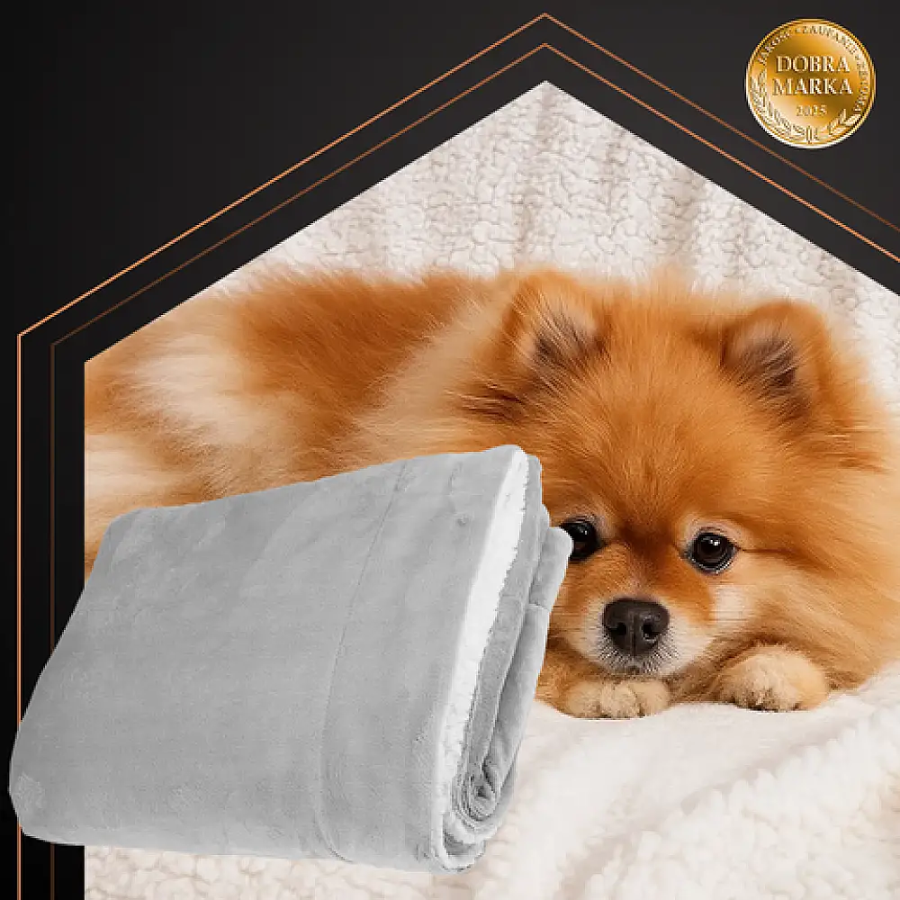 Ruhhy Διπλής Όψης Γκρι Ανοικτό Κουβέρτα - 150x200cm Απόλυτης Άνεσης και Στυλ 26293