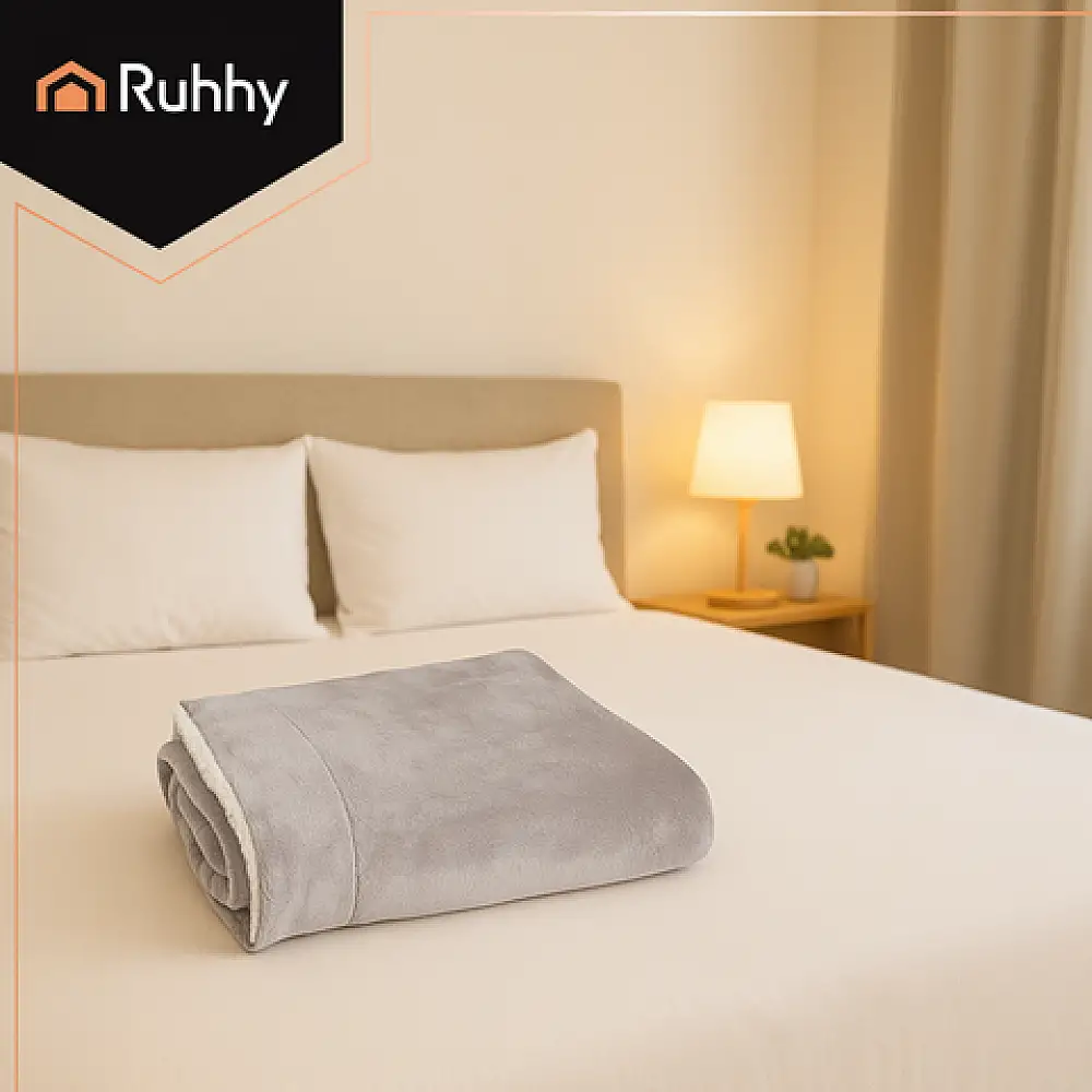 Ruhhy Διπλής Όψης Γκρι Ανοικτό Κουβέρτα - 150x200cm Απόλυτης Άνεσης και Στυλ 26293