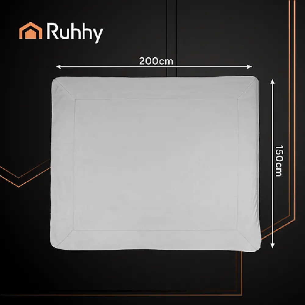 Ruhhy Διπλής Όψης Γκρι Ανοικτό Κουβέρτα - 150x200cm Απόλυτης Άνεσης και Στυλ 26293