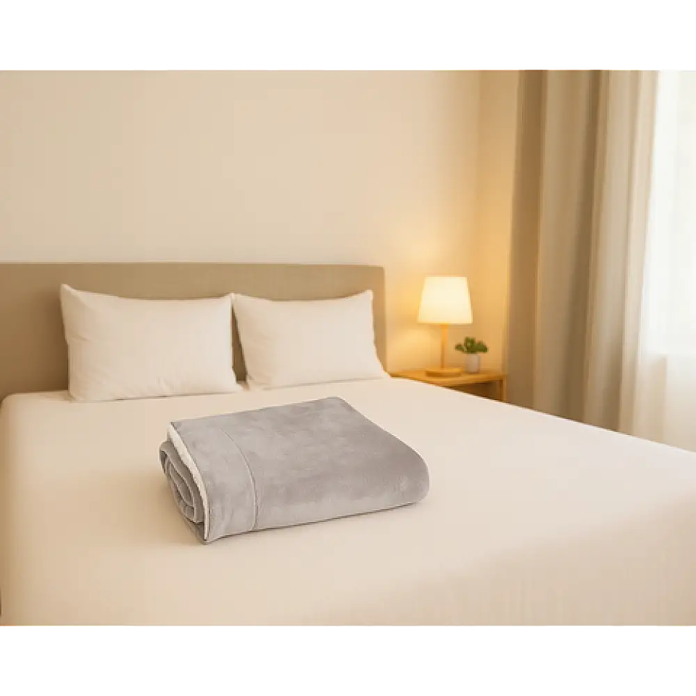 Ruhhy Διπλής Όψης Γκρι Ανοικτό Κουβέρτα - 150x200cm Απόλυτης Άνεσης και Στυλ 26293