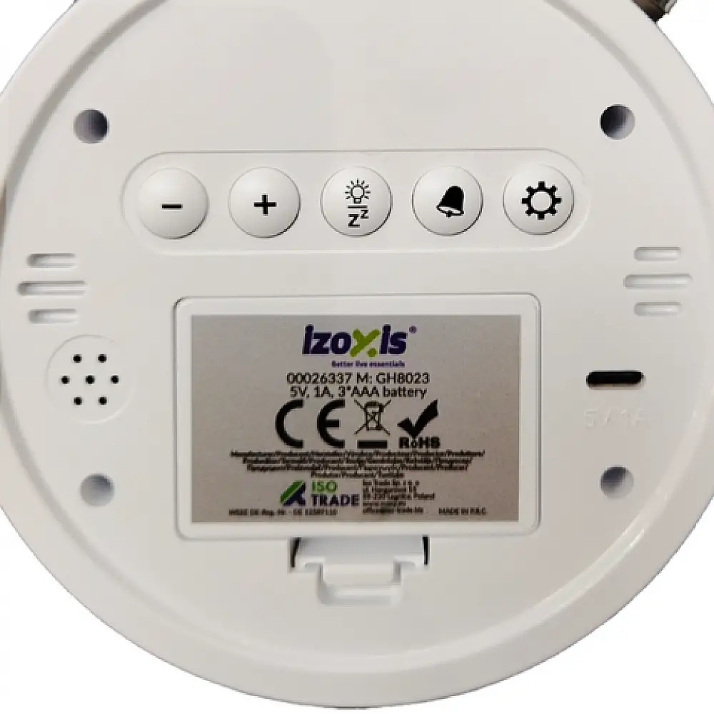 Izoxis Ρετρό Ξυπνητήρι LED – Δυνατό και Αθόρυβο με Φωνητικό Έλεγχο 26337