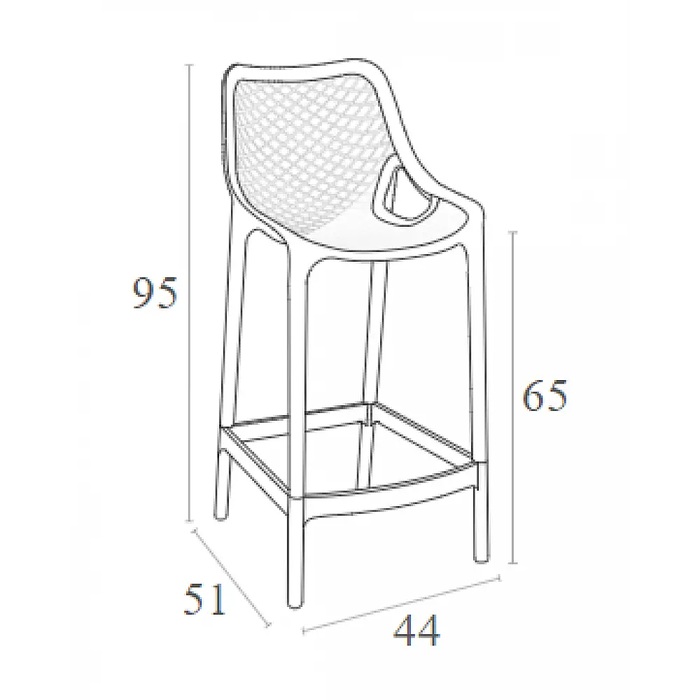 AIR 65εκ. ΣΚΑΜΠΟ WHITE ΠΟΛ/ΝΙΟΥ 44X51X95εκ.