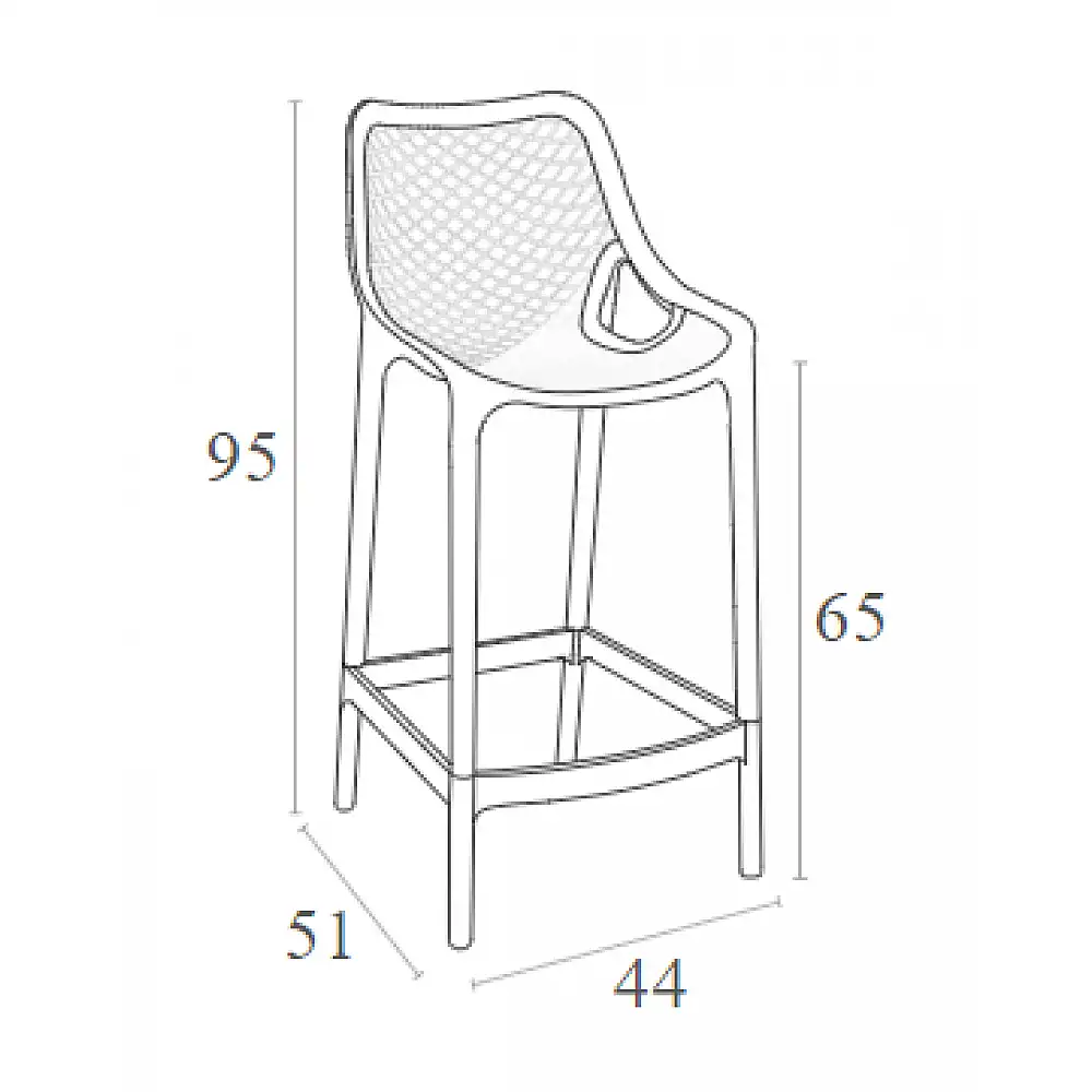 AIR 65εκ ΣΚΑΜΠΟ DARK GREY ΠΟΛ/ΝΙΟΥ 44X51X95εκ.