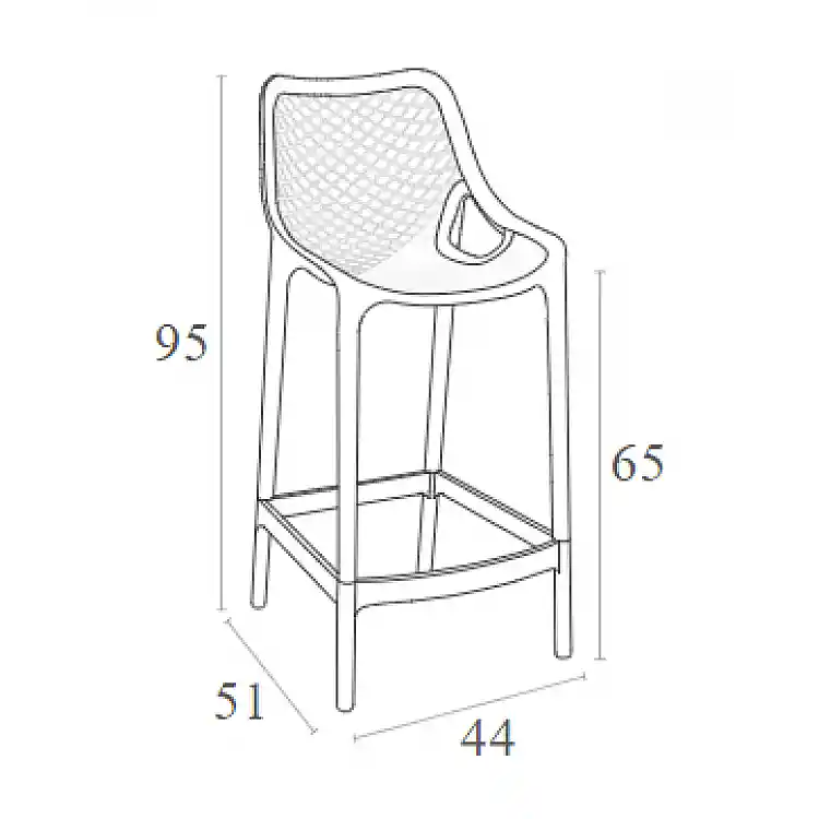 AIR 65εκ. ΣΚΑΜΠΟ TAUPE ΠΟΛ/ΝΙΟΥ 44X51X95εκ.