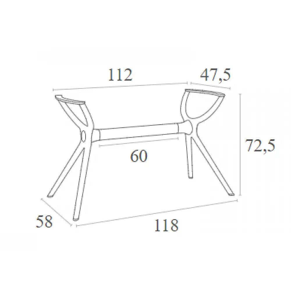 AIR ΒΑΣΗ TAUPE MEDIUM 118X58X72,5εκ. ΠΟΛ/ΝΙΟΥ