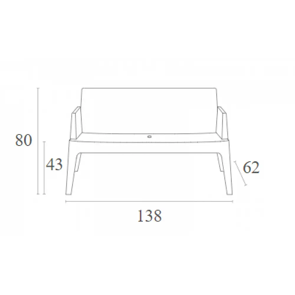 BOX WHITE KANAΠEΣ ΠΟΛ/ΝΙΟΥ 138Χ62Χ80εκ.