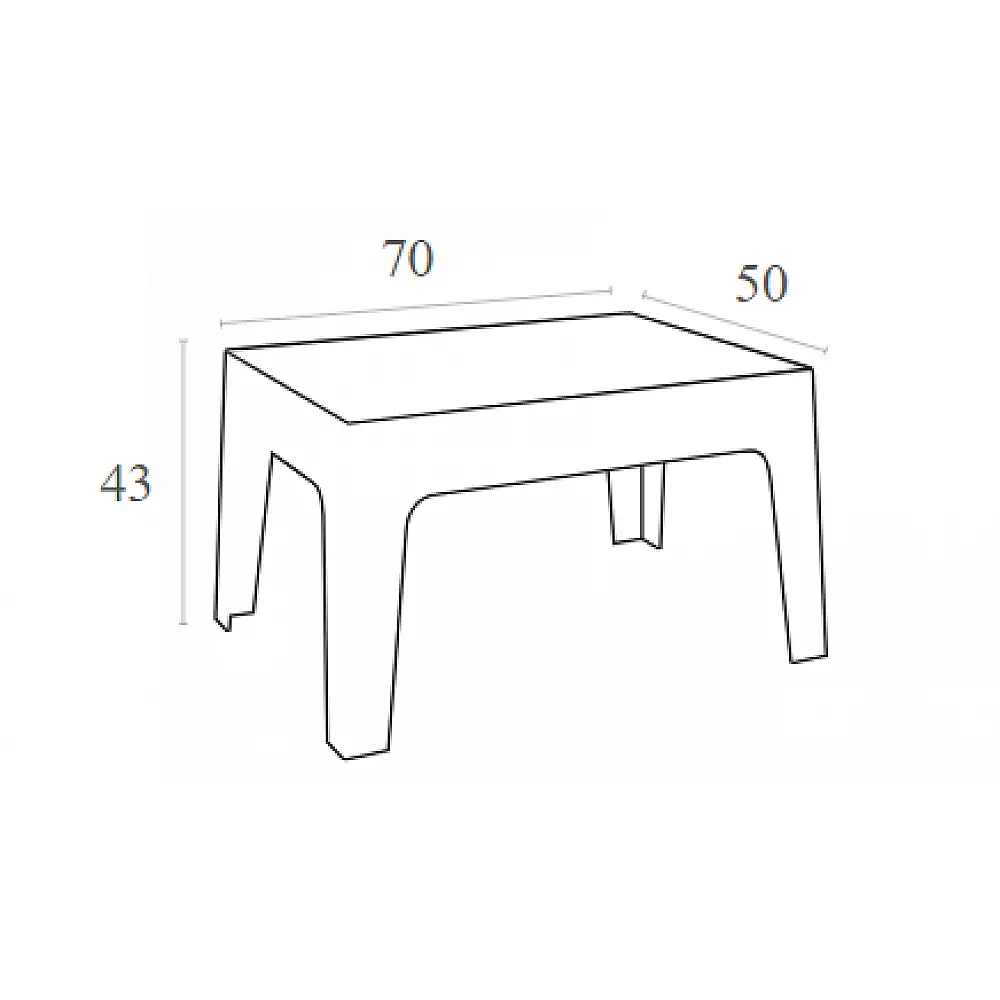 BOX WHITE TPAΠEZI 70Χ50Χ43εκ. ΠΟΛ/ΝΙΟΥ