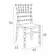 CHIAVARI GLOSSY WHITE(Σ4)KAPEKΛA 45X51X91εκ.