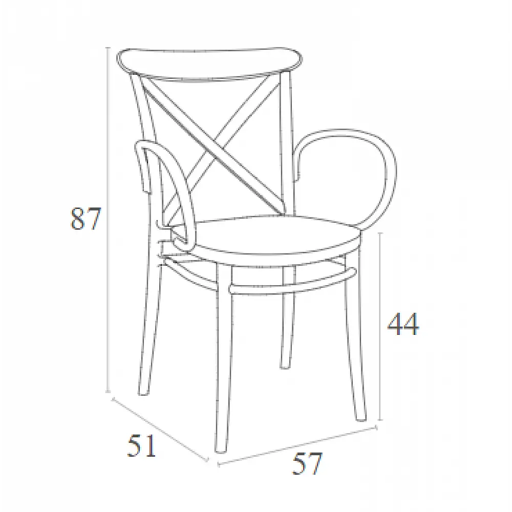 CROSS XL BLACK ΠΟΛΥΘΡΟΝΑ ΠΟΛ/ΝΙΟΥ 57Χ51Χ87εκ.