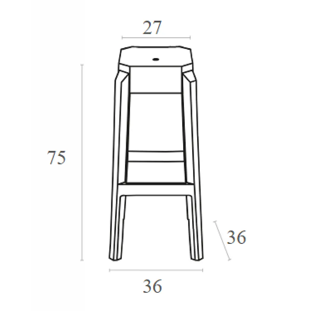 FOX 75εκ. ΣΚΑΜΠΟ AMBER TRANSP. FOX 75εκ. ΣΚΑΜΠΟ AMBER TRANSP.