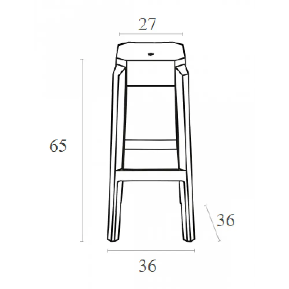 FOX 65εκ.(Σ2)ΣΚΑΜΠΟ CLEAR TRANSP.
