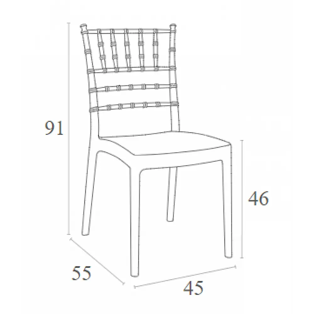 JOSEPHINE BLACK ΚΑΡΕΚΛΑ ΠΟΛ/ΝΙΟΥ 45X55X91εκ.