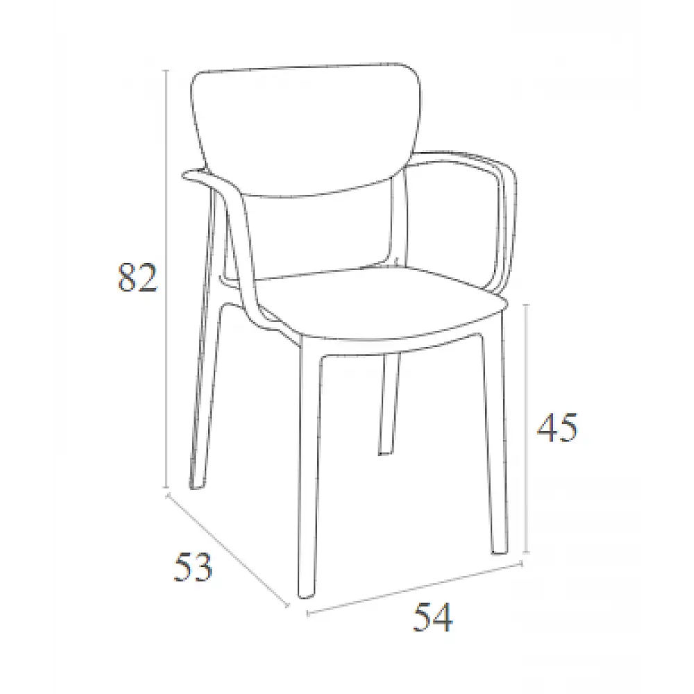 LISA BLACK ΠΟΛΥΘΡΟΝΑ ΠΟΛ/ΝΙΟΥ 54X53X82εκ.