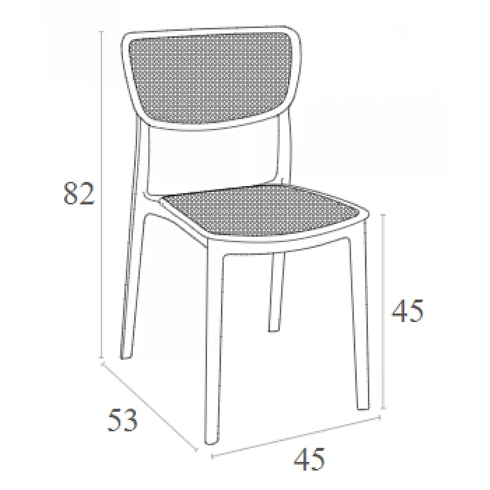 LUCY OLIVE GREEN ΚΑΡΕΚΛΑ ΠΟΛΥΠΡΟΠΥΛΕΝΙΟΥ 45Χ53Χ82εκ.