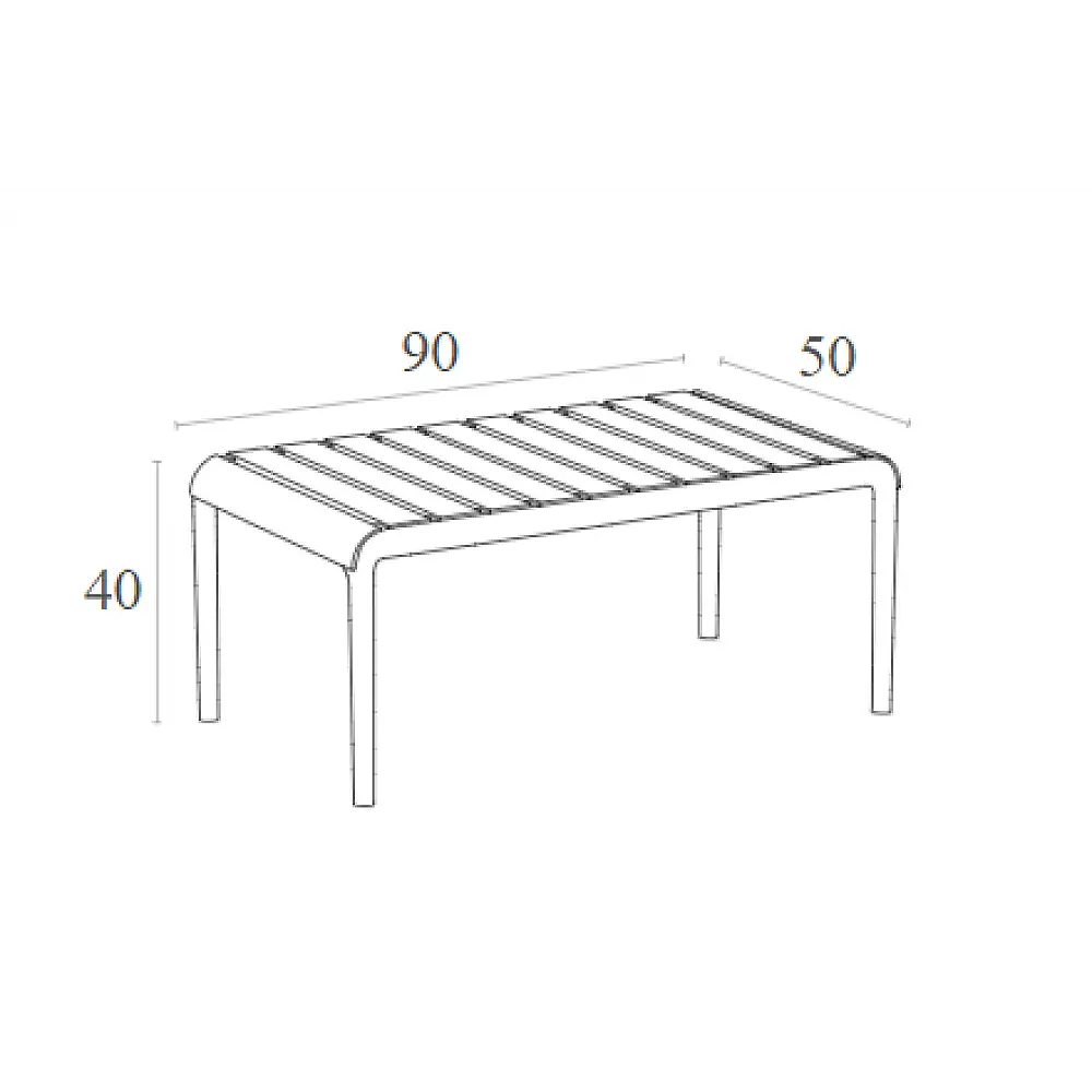 PARIS MARSALA ΤΡΑΠΕΖΙ 90X50X40εκ. ΠΟΛ/ΝΙΟΥ