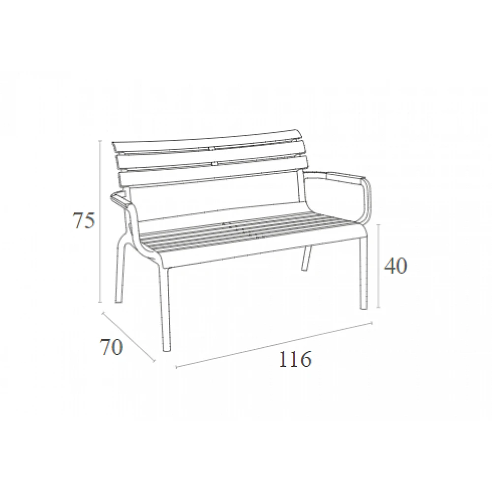 PARIS ΚΑΝΑΠΕΣ WHITE 116X70X75εκ. ΠΟΛ/ΝΙΟΥ PARIS ΚΑΝΑΠΕΣ WHITE 116X70X75εκ. ΠΟΛ/ΝΙΟΥ