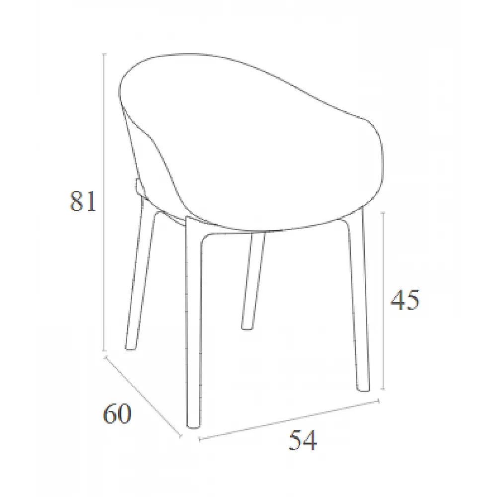 SKY TAUPE(Σ4)ΠΟΛΥΘΡΟΝΑ ΠΟΛ/ΝΙΟΥ 54X60X81εκ.