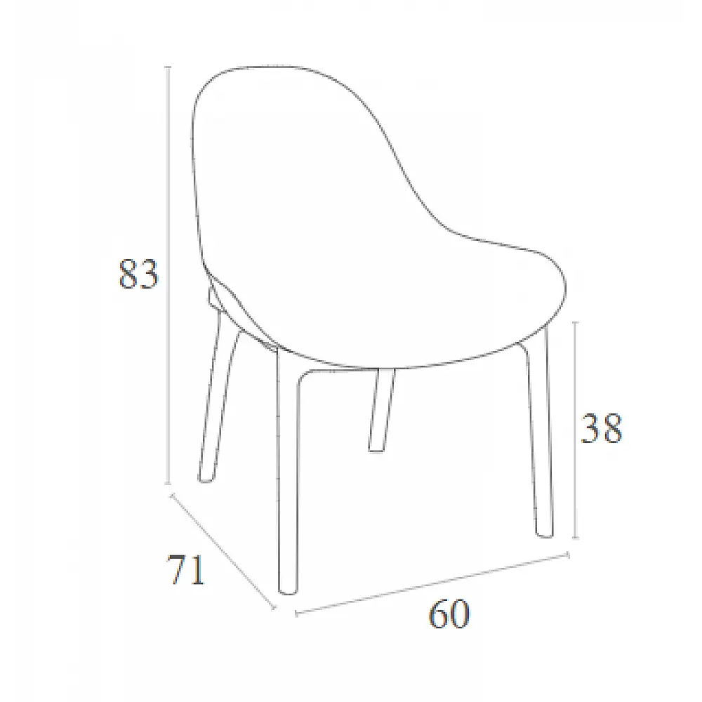 SKY LOUNGE TAUPE ΠΟΛΥΘΡΟΝΑ ΠΟΛ/ΝΙΟΥ 60X71X83εκ.