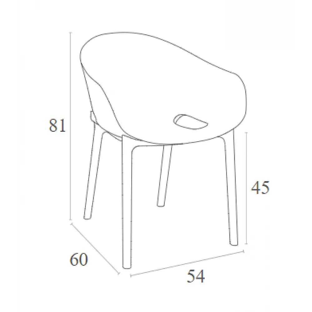 SKY PRO WHITE ΠΟΛΥΘΡΟΝΑ ΠΟΛ/ΝΙΟΥ 54X60X81εκ.