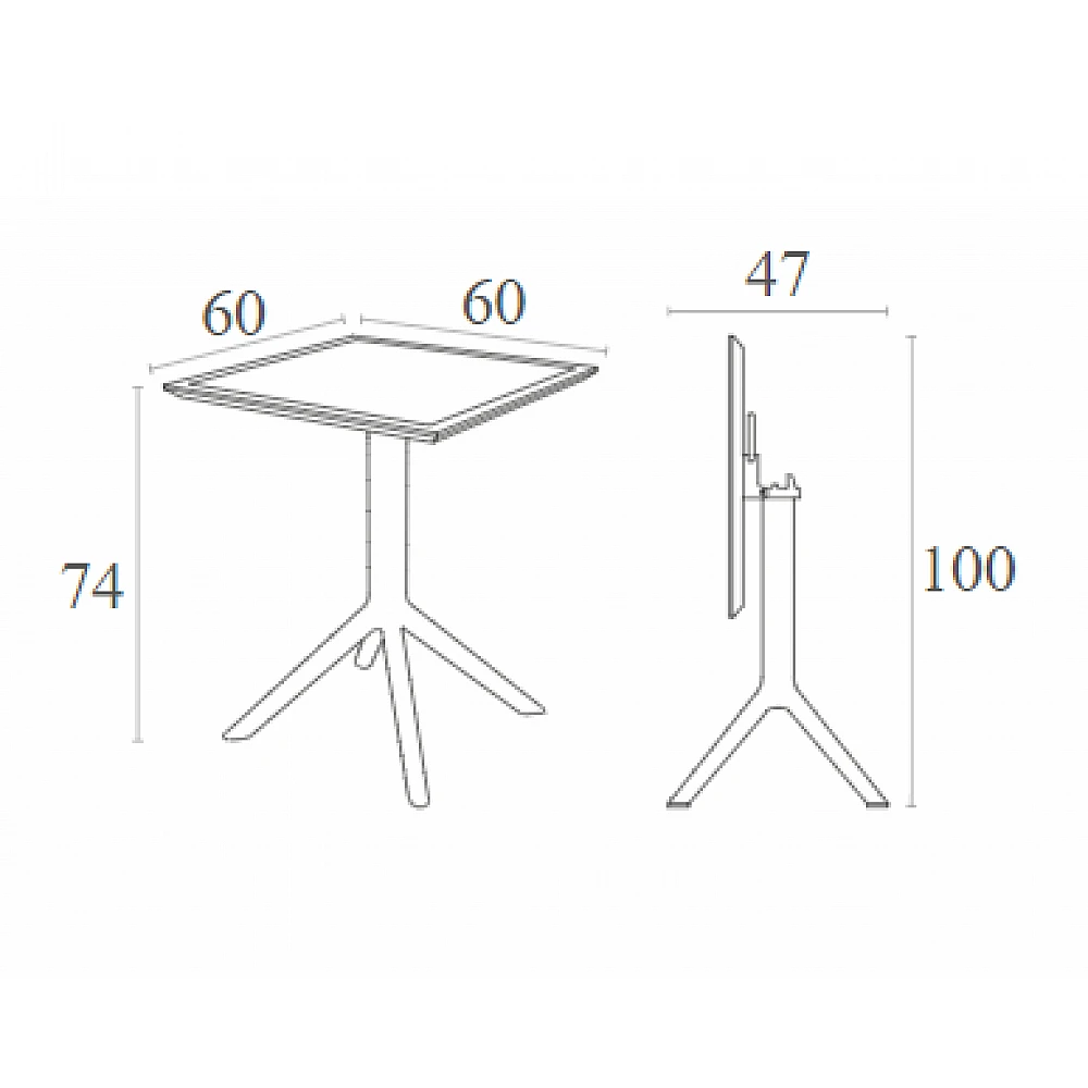 SKY TAUPE 60Χ60X74εκ. ΤΡΑΠΕΖΙ ΠΤΥΣ/ΝΟ ΠΟΛ/ΝΙΟΥ SKY TAUPE 60Χ60X74εκ. ΤΡΑΠΕΖΙ ΠΤΥΣ/ΝΟ ΠΟΛ/ΝΙΟΥ