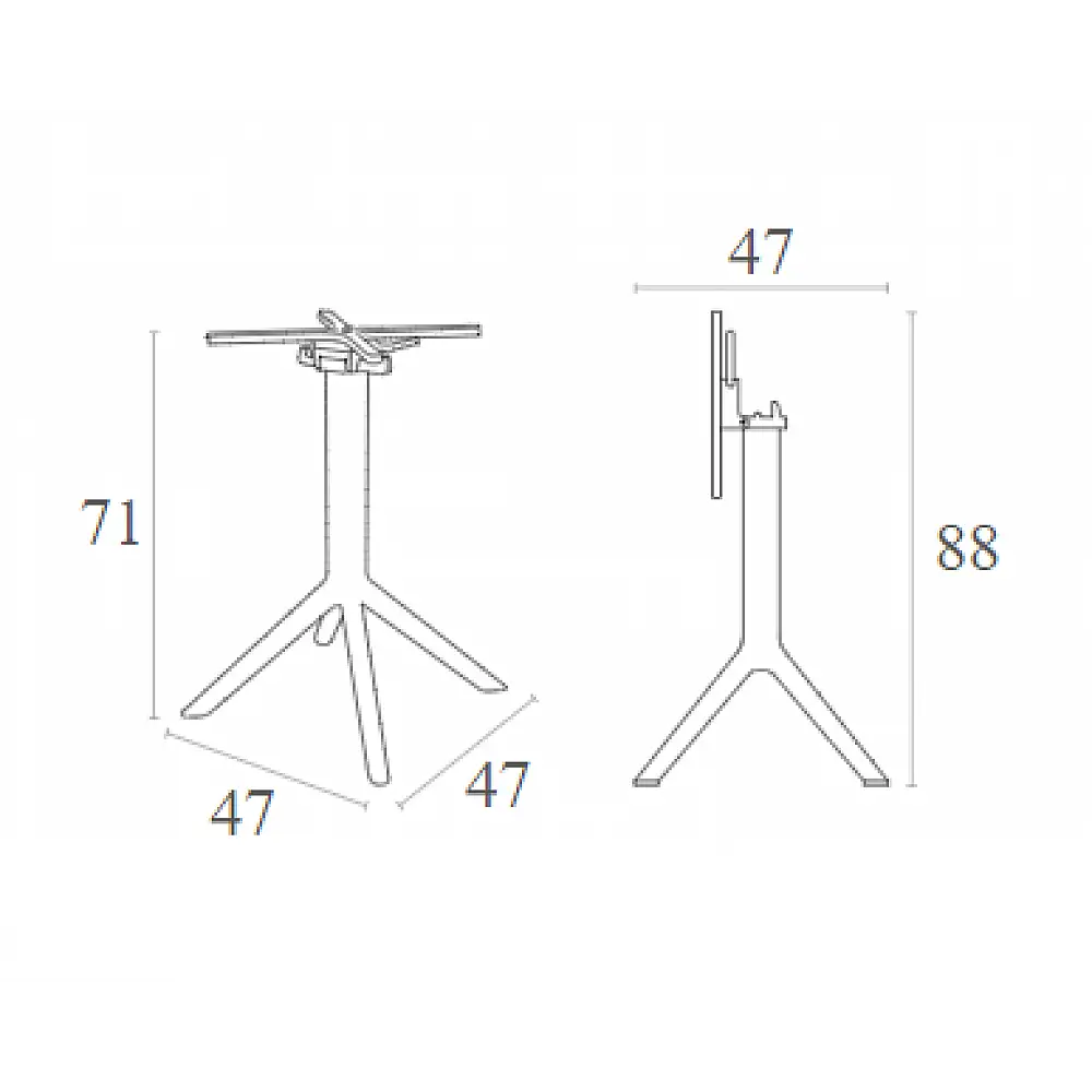 SKY WHITE ΒΑΣΗ ΠΤΥΣ/ΝΗ ΠΟΛ/ΝΙΟΥ 47Χ47Χ71εκ.