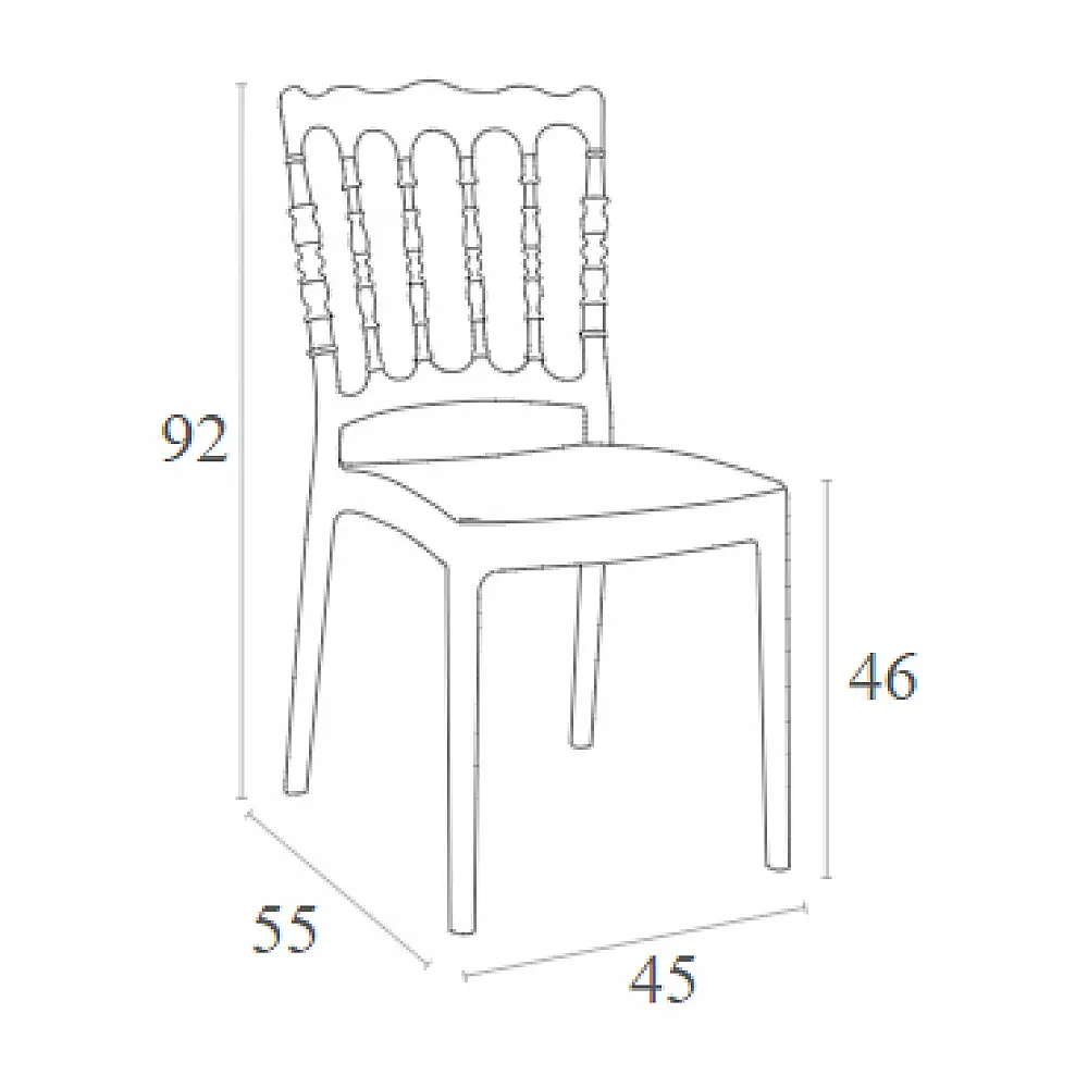 NAPOLEON BLACK ΚΑΡΕΚΛΑ ΠΟΛ/ΝΙΟΥ 45X55X92εκ.
