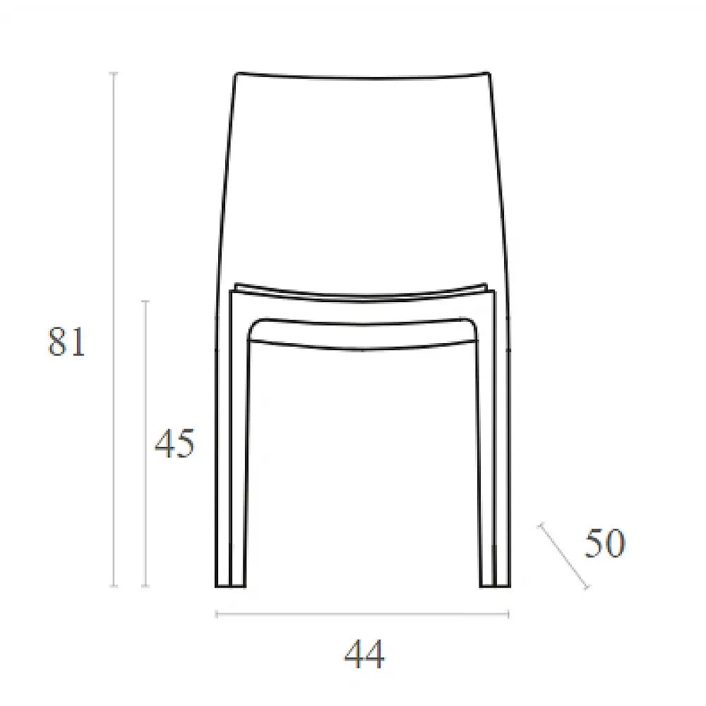 MAYA ΚΑΡΕΚΛΑ DARK GREY ΠΟΛ/ΝΙΟΥ 44Χ50Χ81εκ.