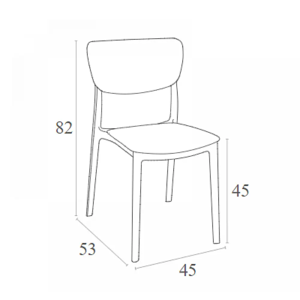 MONNA WHITE ΚΑΡΕΚΛΑ ΠΟΛ/ΝΙΟΥ 45Χ53Χ82εκ.