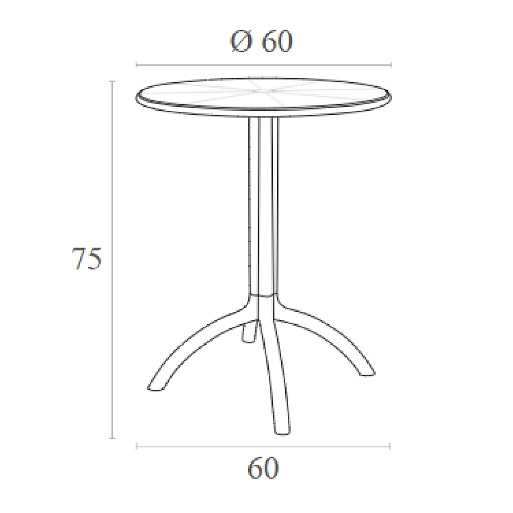OCTOPUS Φ60Χ75εκ.SILVER GREY ΤΡΑΠΕΖΙ ΠΟΛ/ΝΙΟΥ OCTOPUS Φ60Χ75εκ.SILVER GREY ΤΡΑΠΕΖΙ ΠΟΛ/ΝΙΟΥ
