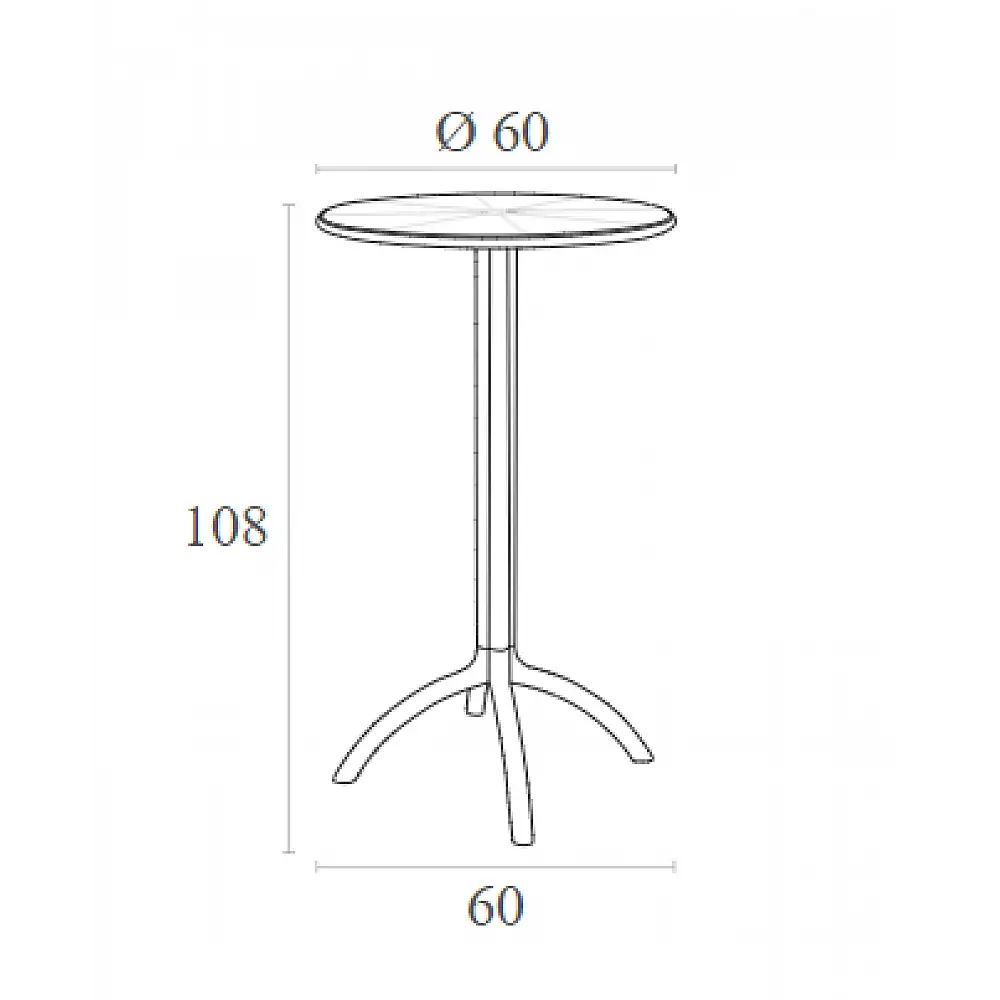 OCTOPUS BAR Φ60Χ108εκ.DARK GREY ΠΟΛ/ΝΙΟΥ