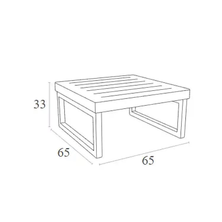 MYKONOS ΤΡΑΠΕΖΙ WHITE 65X65X33εκ. ΠΟΛ/ΝΙΟΥ