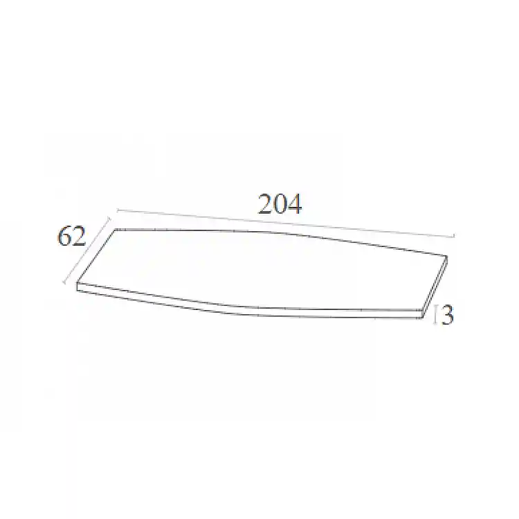 SLIM ΣΤΡΩΜΑ POLYESTER 3εκ.WHITE 204X62X3εκ.