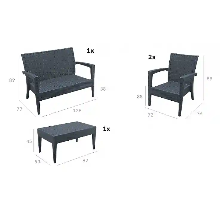MIAMI SET BROWN ΜΕ ΜΑΞ.(1ΚΑΝ.+2ΠΟΛ+ΤΡΑΠ.92Χ53εκ.)ΠΟΛ/ΝΙΟΥ