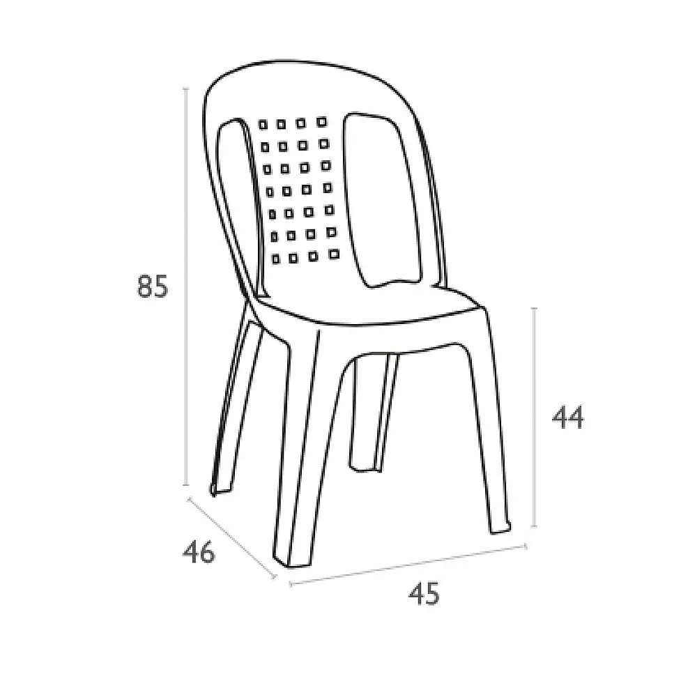 ESTELLA ΛΕΥΚΗ ΚΑΡΕΚΛΑ 45Χ46Χ85εκ.