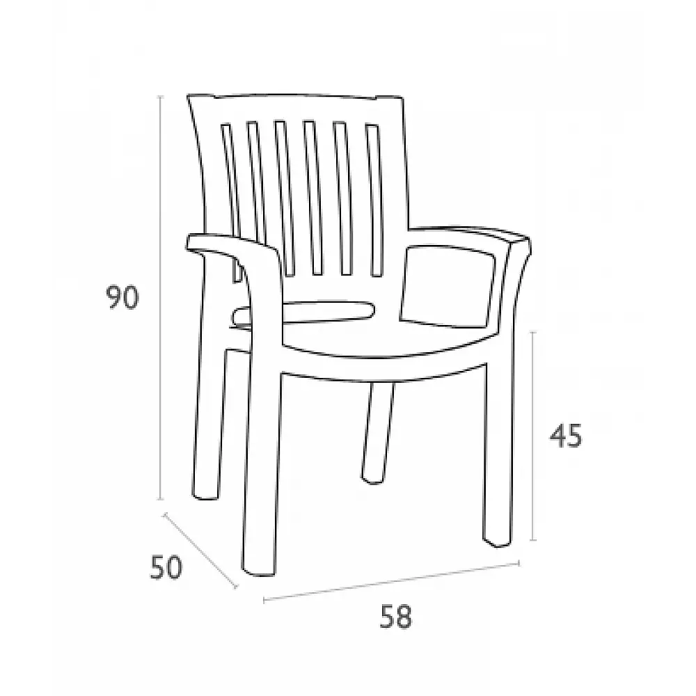 MALIBU ΛΕΥΚΗ ΠΟΛΥΘΡΟΝΑ 58Χ50Χ90εκ.
